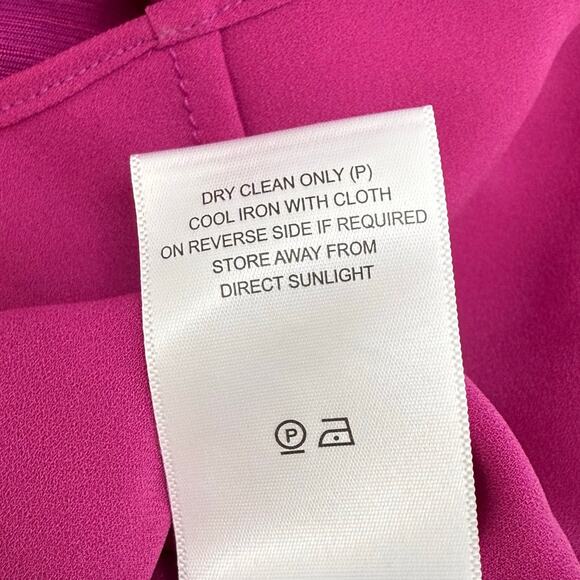 AJE Quintessa Flower Midi Dress in Deep Magenta Linen Silk Blend US 12 NWT - Picture 15 of 15